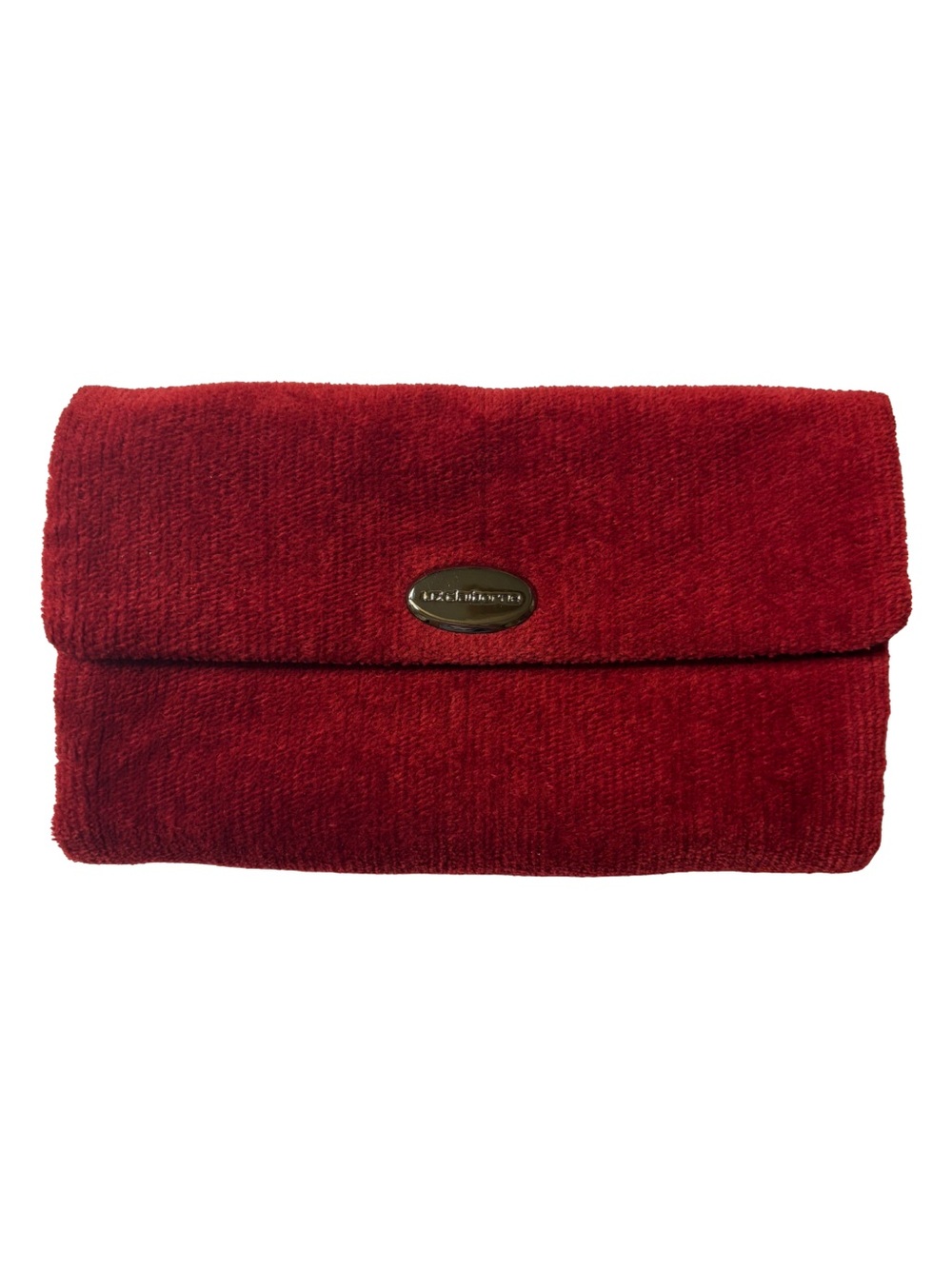 Liz Claiborne Red Textured Fold-Over Clutch